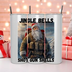 Shotgun Santa 20oz Stainless Steel Tumbler